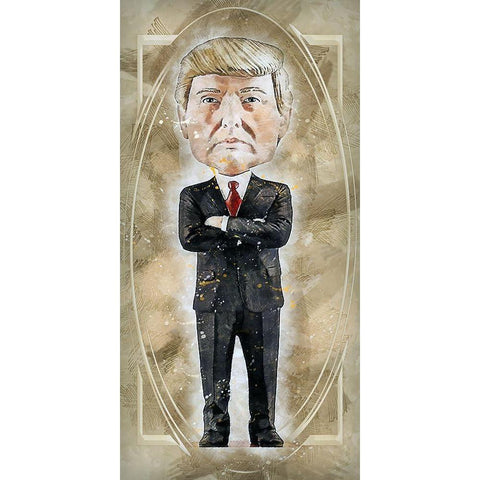 Trump White Modern Wood Framed Art Print by Bolokofsky, Ronald