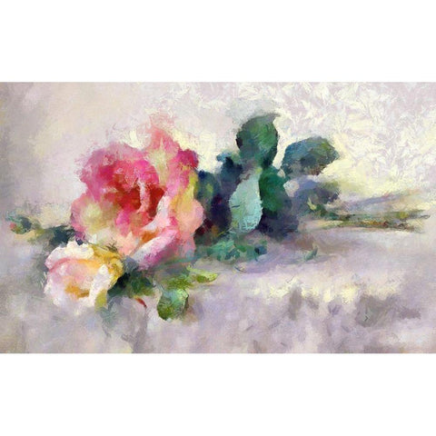 Fresh Roses I Black Modern Wood Framed Art Print with Double Matting by Bolokofsky, Ronald