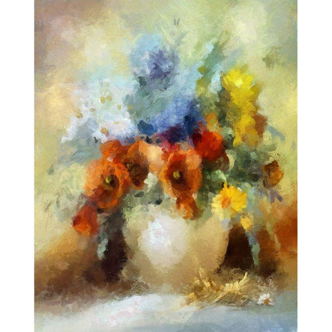 Soft Bouquet II Gold Ornate Wood Framed Art Print with Double Matting by Bolokofsky, Ronald