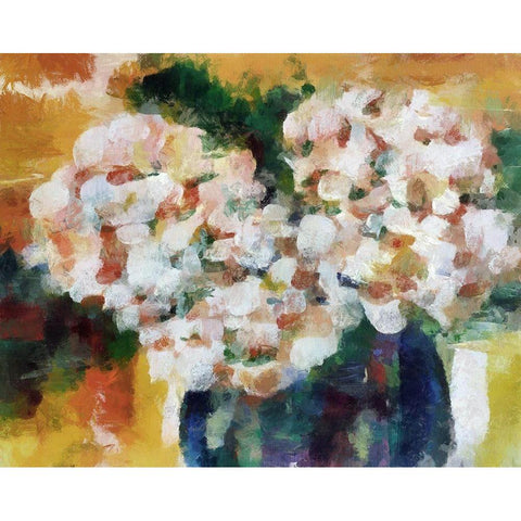 Abstract Hydrangea White Modern Wood Framed Art Print by Bolokofsky, Ronald