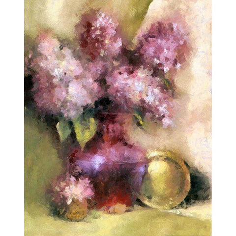 Pink Hydrangeas White Modern Wood Framed Art Print by Bolokofsky, Ronald