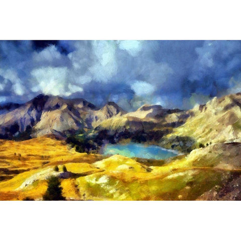 Allos Lake White Modern Wood Framed Art Print by Bolokofsky, Ronald