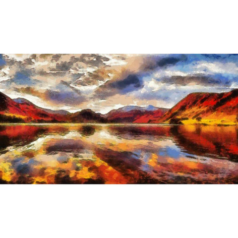 Bierstadt Sunrise Black Modern Wood Framed Art Print by Bolokofsky, Ronald