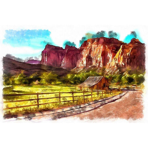 Capitol Reef White Modern Wood Framed Art Print by Bolokofsky, Ronald