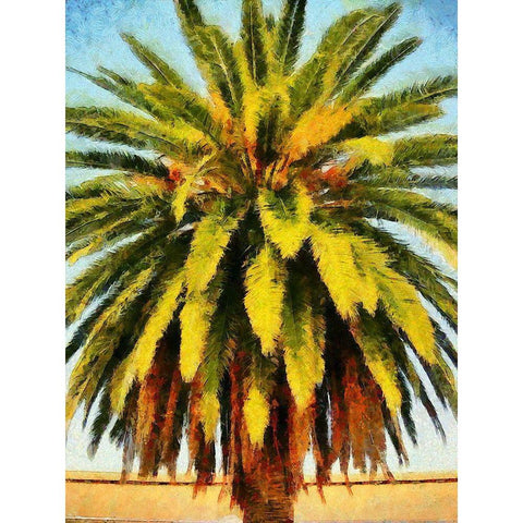 California Palm Gold Ornate Wood Framed Art Print with Double Matting by Bolokofsky, Ronald