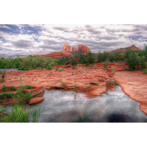 Sedona White Modern Wood Framed Art Print by Bolokofsky, Ronald