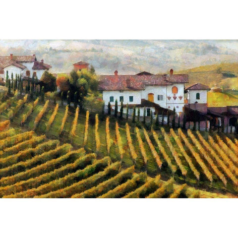 Sweet Vineyards Gold Ornate Wood Framed Art Print with Double Matting by Bolokofsky, Ronald