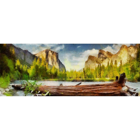 Yosemite  Gold Ornate Wood Framed Art Print with Double Matting by Bolokofsky, Ronald