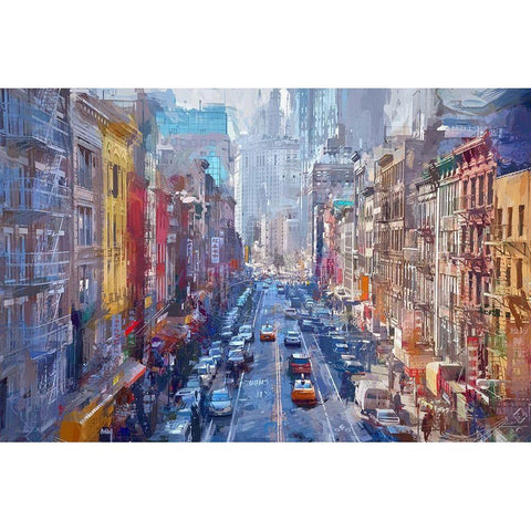 China Town White Modern Wood Framed Art Print by Bolokofsky, Ronald