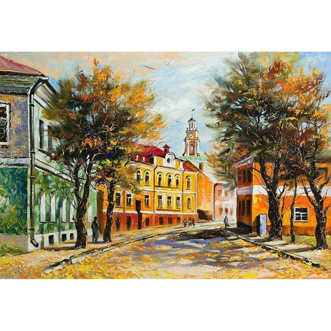 Autumn Afternoon Gold Ornate Wood Framed Art Print with Double Matting by Bolokofsky, Ronald