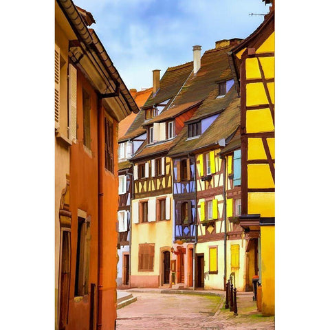 Narrow Streets of Colmar I Gold Ornate Wood Framed Art Print with Double Matting by Bolokofsky, Ronald