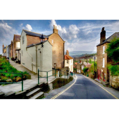 Robin Hoods Bay II Black Modern Wood Framed Art Print with Double Matting by Bolokofsky, Ronald