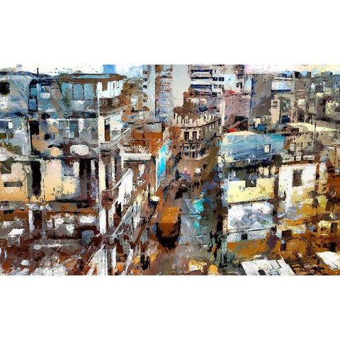 Urban Ghetto White Modern Wood Framed Art Print by Bolokofsky, Ronald