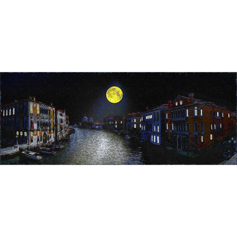 Venice Moon Gold Ornate Wood Framed Art Print with Double Matting by Bolokofsky, Ronald