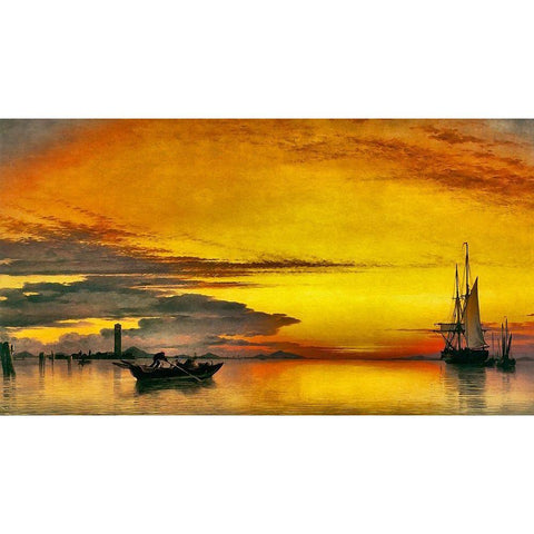 Break of Day Black Modern Wood Framed Art Print with Double Matting by Bolokofsky, Ronald