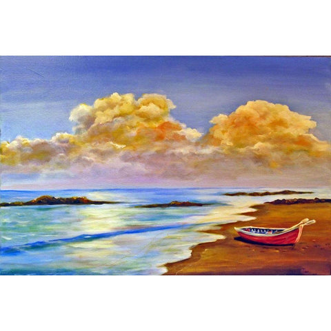 Beached White Modern Wood Framed Art Print by Bolokofsky, Ronald