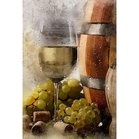 Wine and Grapes IV Gold Ornate Wood Framed Art Print with Double Matting by Bolokofsky, Ronald