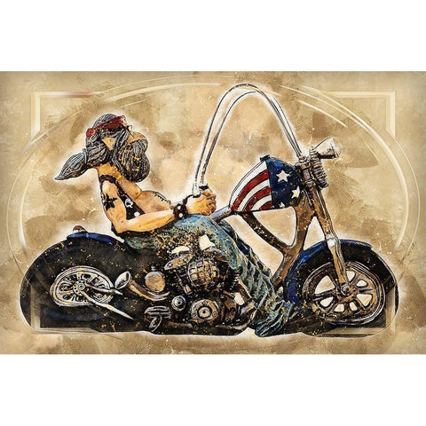 Easy Rider Gold Ornate Wood Framed Art Print with Double Matting by Bolokofsky, Ronald