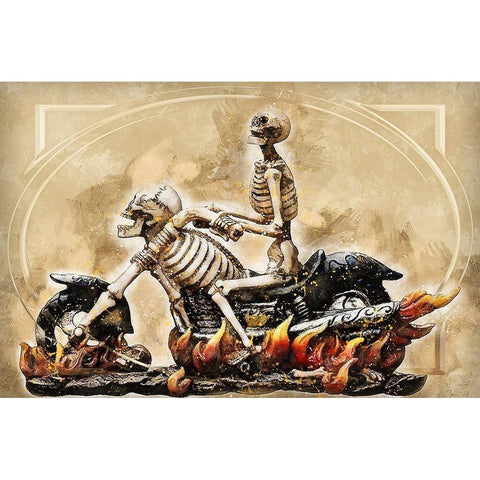 Hells Angels Black Modern Wood Framed Art Print with Double Matting by Bolokofsky, Ronald