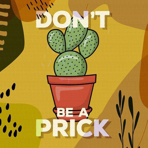 Dont Be A Prick III White Modern Wood Framed Art Print by Bolokofsky, Ronald