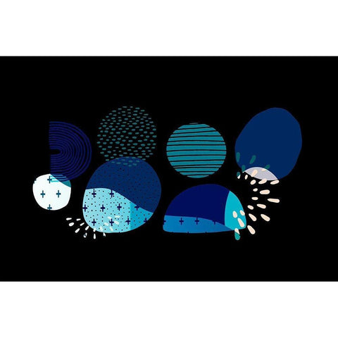 Mid Century Shapes 633 White Modern Wood Framed Art Print by Bolokofsky, Ronald