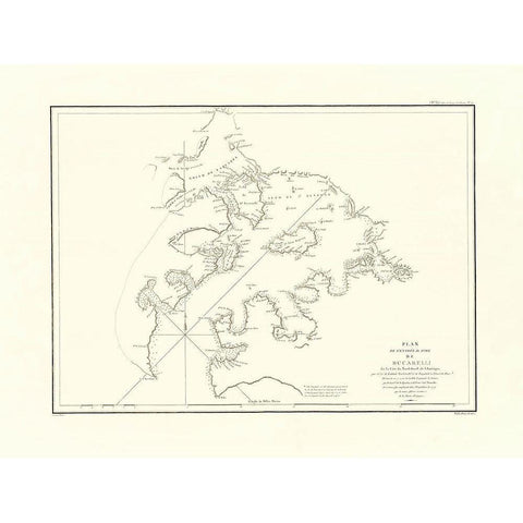 Bucareli Bay - La Perouse 1797 White Modern Wood Framed Art Print by La Perouse