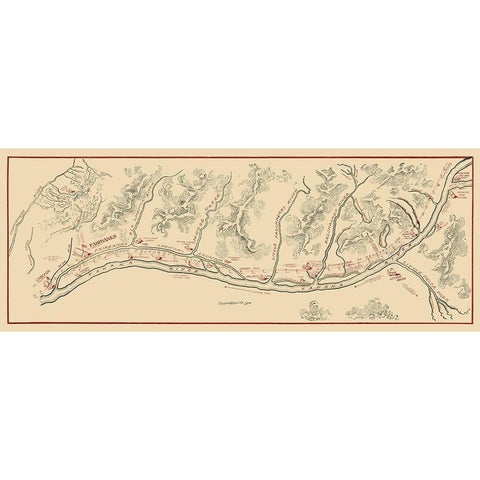 Fairbanks Alaska -1906 White Modern Wood Framed Art Print by Unknown