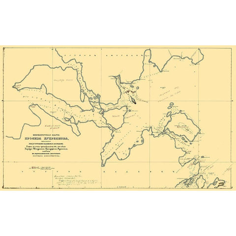 Kodiak Island Alaska - Murashev 1849 Gold Ornate Wood Framed Art Print with Double Matting by Murashev