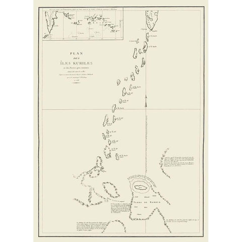 Kuriles Islands Alaska - LImprimerie 1797 Black Modern Wood Framed Art Print with Double Matting by L''Imprimerie