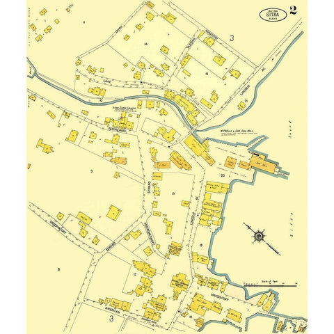 Sitka Alaska 2 of 3 - Kastengren 1914 White Modern Wood Framed Art Print by Kastengren