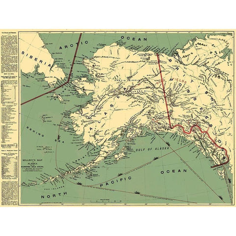 Klondyke Gold Fields Alaska - Millroy 1897 White Modern Wood Framed Art Print by Millroy