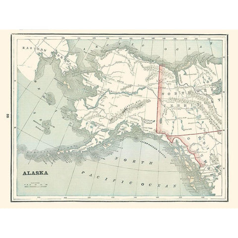 Alaska - Rathbun 1893 White Modern Wood Framed Art Print by Rathbun