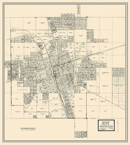 Hope Arkansas Landowner - Knobel 1916 White Modern Wood Framed Art Print with Double Matting by Knobel