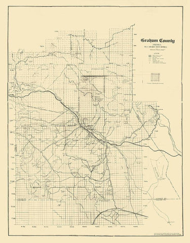 Graham Arizona Landowner - Firth 1935 Black Ornate Wood Framed Art Print with Double Matting by Firth