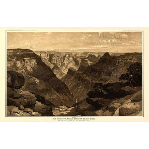 Grand Canyon, Transept Kaibab Div Arizona Gold Ornate Wood Framed Art Print with Double Matting by Bien
