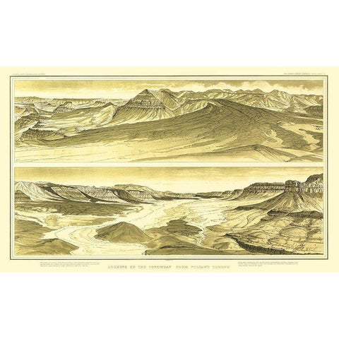 Grand Canyon, Toroweap Vulcans Throne Arizona Black Modern Wood Framed Art Print by Bien