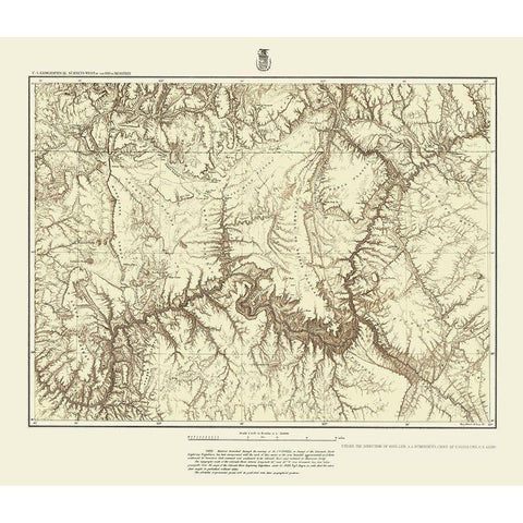 Northern Arizona Southern Utah Geographical Gold Ornate Wood Framed Art Print with Double Matting by US Army