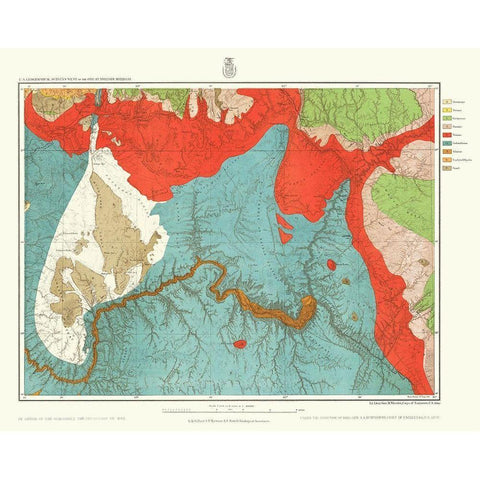 Northern Arizona Southern Utah Geographical Black Modern Wood Framed Art Print with Double Matting by US Army