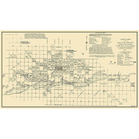 Phoenix Arizona - Borney 1867 White Modern Wood Framed Art Print by Borney