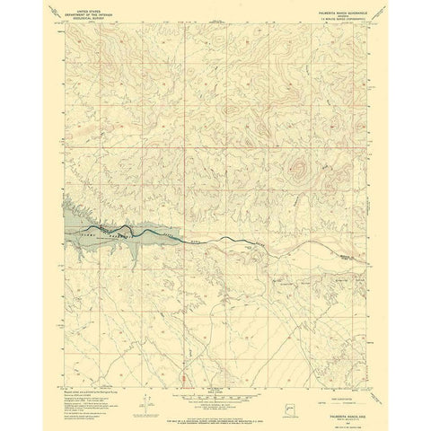 Palmerita Ranch Arizona Quad - USGS 1967 Black Modern Wood Framed Art Print by USGS