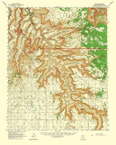 Supai Arizona Quad - USGS 1962 Black Ornate Wood Framed Art Print with Double Matting by USGS