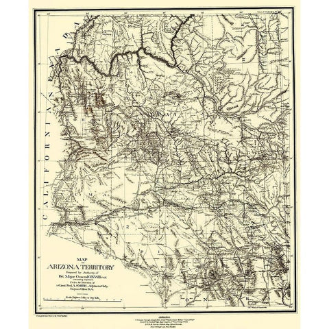 Arizona - Riecker 1879 Gold Ornate Wood Framed Art Print with Double Matting by Riecker