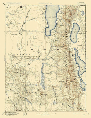 Alhambra California Sheet - USGS 1892 Black Ornate Wood Framed Art Print with Double Matting by USGS