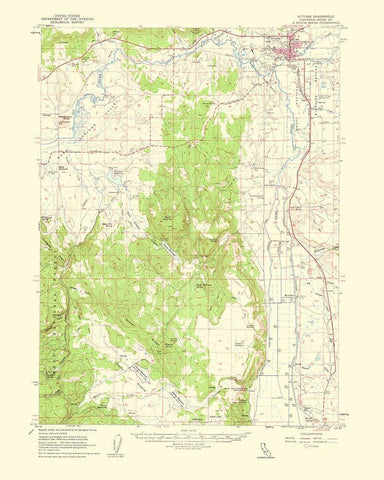 Alturas California Quad - USGS 1963 White Modern Wood Framed Art Print with Double Matting by USGS