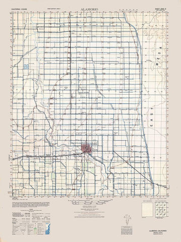 Alamorio Sheet - US Army  1944 White Modern Wood Framed Art Print with Double Matting by US Army