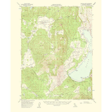 Antelope Mountain California Quad - USGS 1963 Black Modern Wood Framed Art Print by USGS