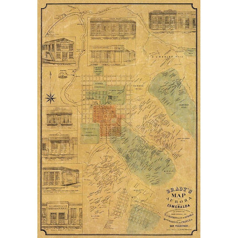 Aurora, Esmeralda California Landowner - Brady Black Modern Wood Framed Art Print with Double Matting by Brady