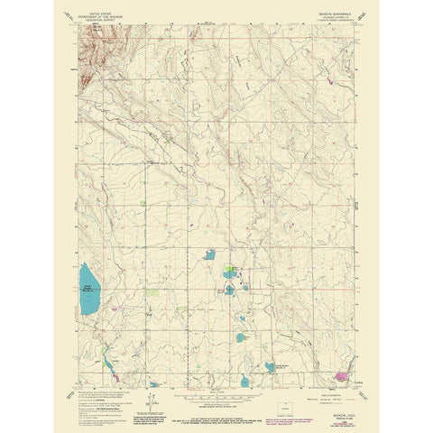 Buckeye Colorado Quad - USGS 1978 White Modern Wood Framed Art Print by USGS