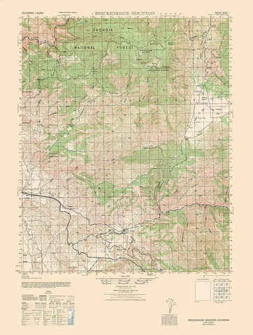 Breckenridge Mountain Sheet - US Army 1943 White Modern Wood Framed Art Print with Double Matting by US Army