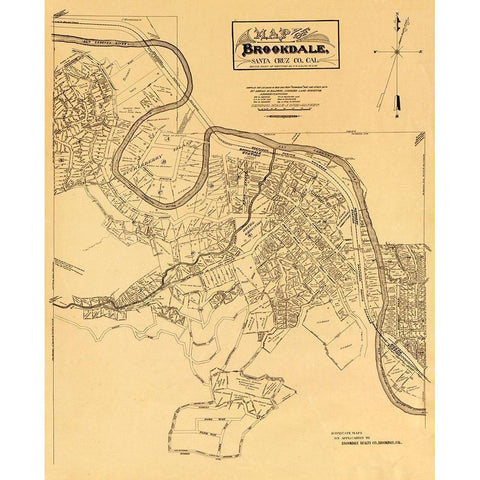 Brookdale California - Baldwin 1910  Gold Ornate Wood Framed Art Print with Double Matting by Baldwin